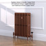 CI-GV4660-09-MET-COPPER-LS01 - Gasta Victorian 4 Column Cast Iron Radiator H660mm x W590mm CI-GV4660-09-MET-COPPER-LS01 - Gasta Victorian 4 Column Cast Iron Radiator H660mm x W590mm